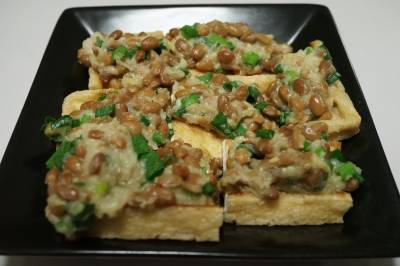 おあげのパリパリ焼き納豆ねぎみそ