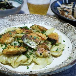 塩ざけのジャーマンポテト風