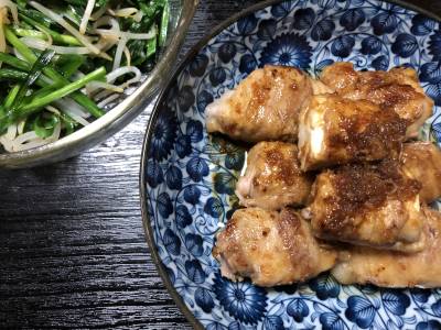 肉巻き豆腐のしょうが焼き