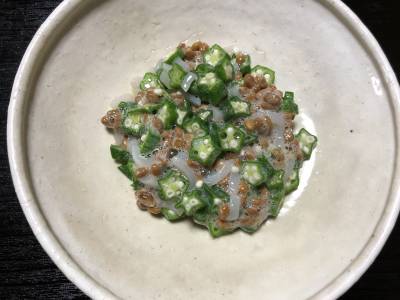 オクラいか納豆