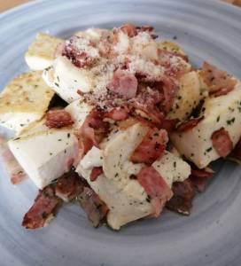 豆腐のベーコンソテー