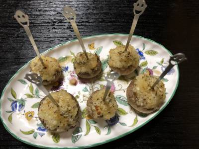 マッシュルームのにんにくパセリ焼き