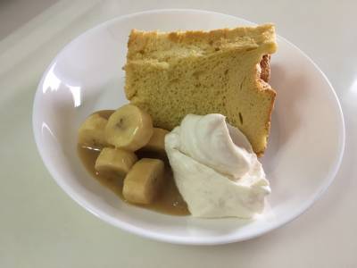 キャラメルバナナのシフォンサンド