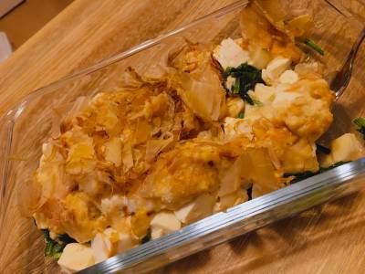 豆腐の長芋グラタン