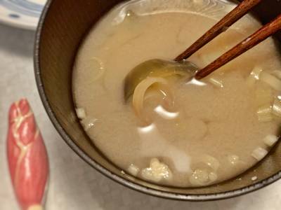 なすとみょうがのみそ汁