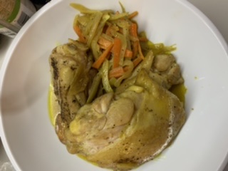 鶏もも肉のソテー カレーソース