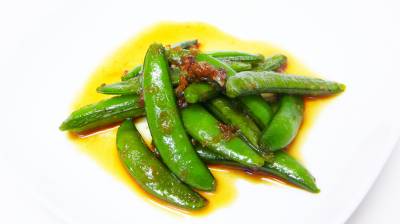 スナップえんどうのおかか煮