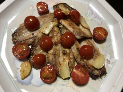 いわしのガーリックオイル焼き