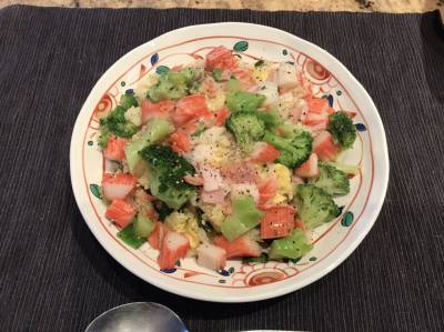 かにとアスパラガスのあんかけチャーハン