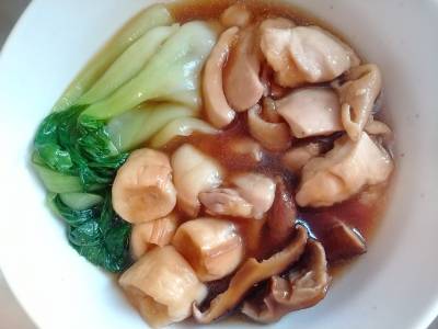 鶏肉の治部煮風