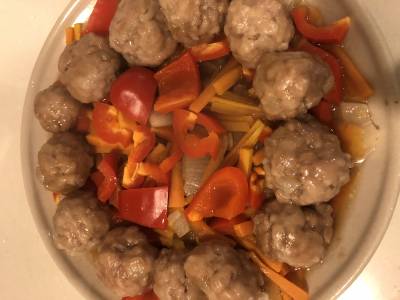 肉だんごの甘酢あん