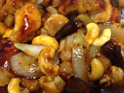 鶏とカシューナッツの四川風いため