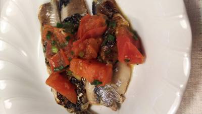 いわしのガーリックオイル焼き