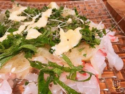 桜鯛のカルパッチョ