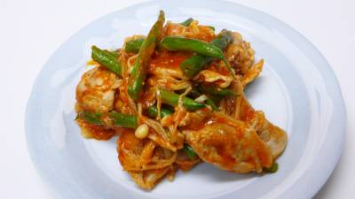 豚焼き肉のピリ辛ケチャップみそ味