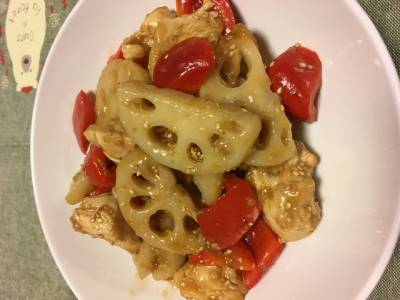 れんこんと鶏むねのチャイナデリ風