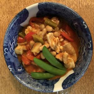 豚肉と大豆のバスク風