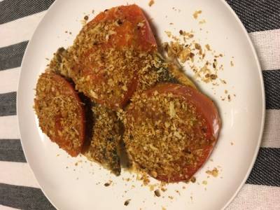 あじのソテー 焼きトマトソース