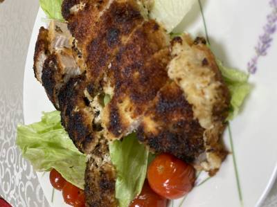 鶏肉のパン粉焼き