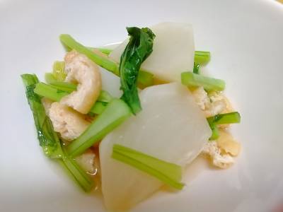 かぶと油揚げの煮物