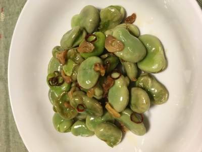 一寸豆のピリ辛焼き