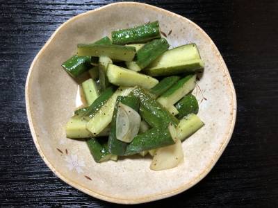 きゅうりの即席あっさり炒め