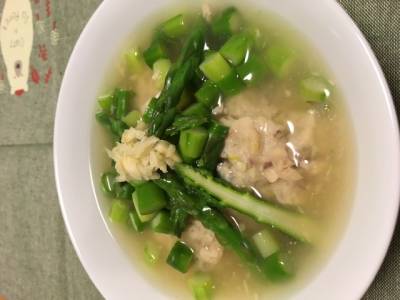 あじのつくねアスパラあん