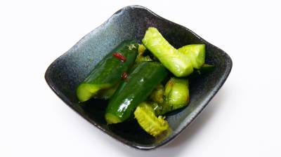 たたききゅうりの辛みあえ