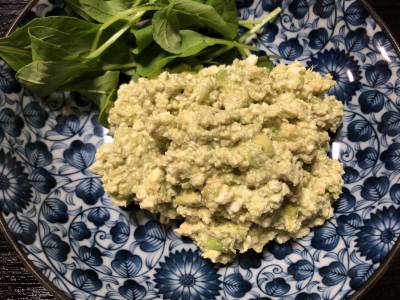 くずしやっこ豆腐とじゃこの生しょうゆあえ