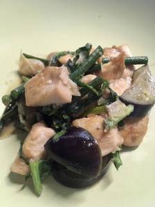 鶏肉となすのスタミナ炒め