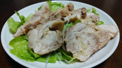 鶏ロール蒸しレモンジンジャーソース