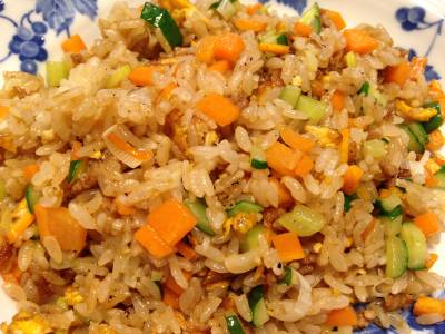 塩味でチャーハン