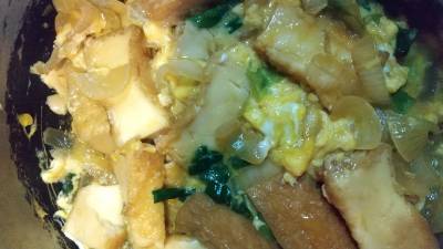 新たまねぎの卵とじ