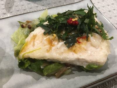 めかじきのしょうが蒸し