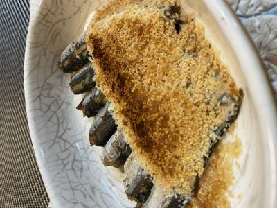 オイルサーディンのチーズ焼き