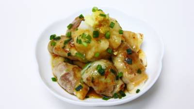 肉巻き揚げだし豆腐