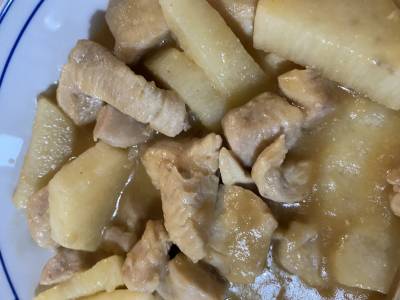 鶏肉と長芋のみそ煮