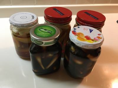 らっきょうの黒酢漬け