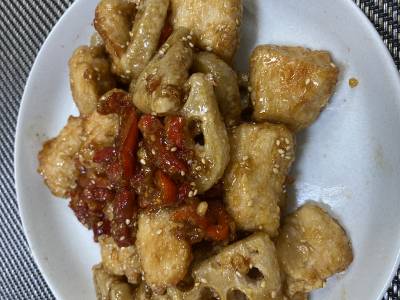 れんこんと鶏むねのチャイナデリ風