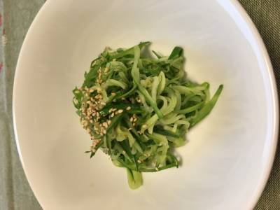 きゅうりの青じそ炒め