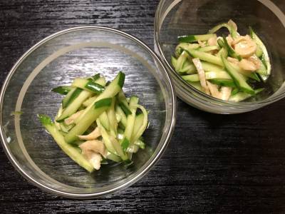 鶏皮ときゅうりのあえ物