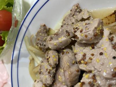 豚ヒレのハニーマスタードソテー