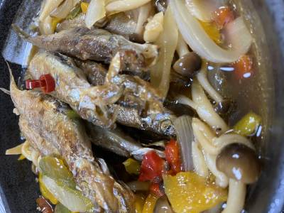 焼きししゃもの南蛮づけ