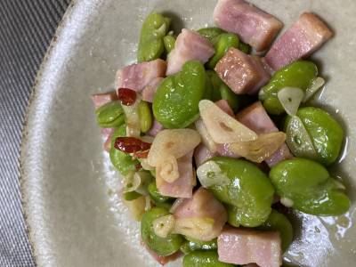 一寸豆のピリ辛焼き