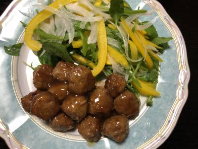 肉だんごの黒酢あん