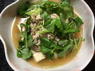 高野豆腐の鶏そぼろあん