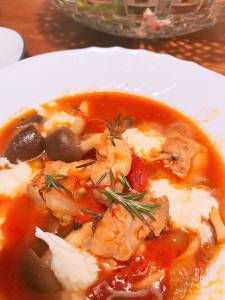 鶏肉となすのトマト煮