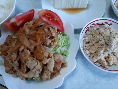 梅肉入りしょうが焼き