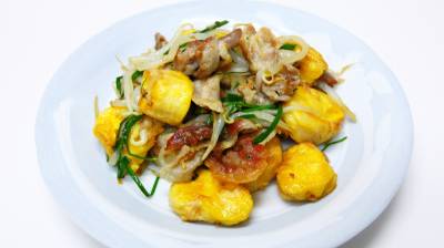 麩のふわふわ野菜炒め