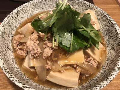 高野豆腐の鶏そぼろあん